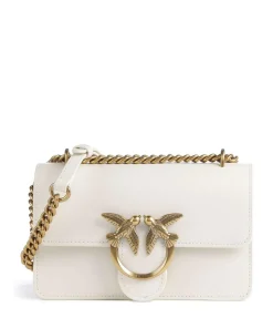 Love One Mini Schultertasche fein genarbtes Rindsleder weiß