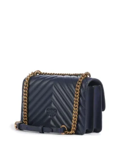 Love One Mini Schultertasche fein genarbtes Leder dunkelblau