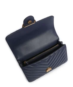 Love One Mini Schultertasche fein genarbtes Leder dunkelblau