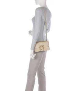 Love One Mini Schultertasche fein genarbtes Rindsleder beige