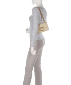 Love One Mini Schultertasche fein genarbtes Rindsleder beige
