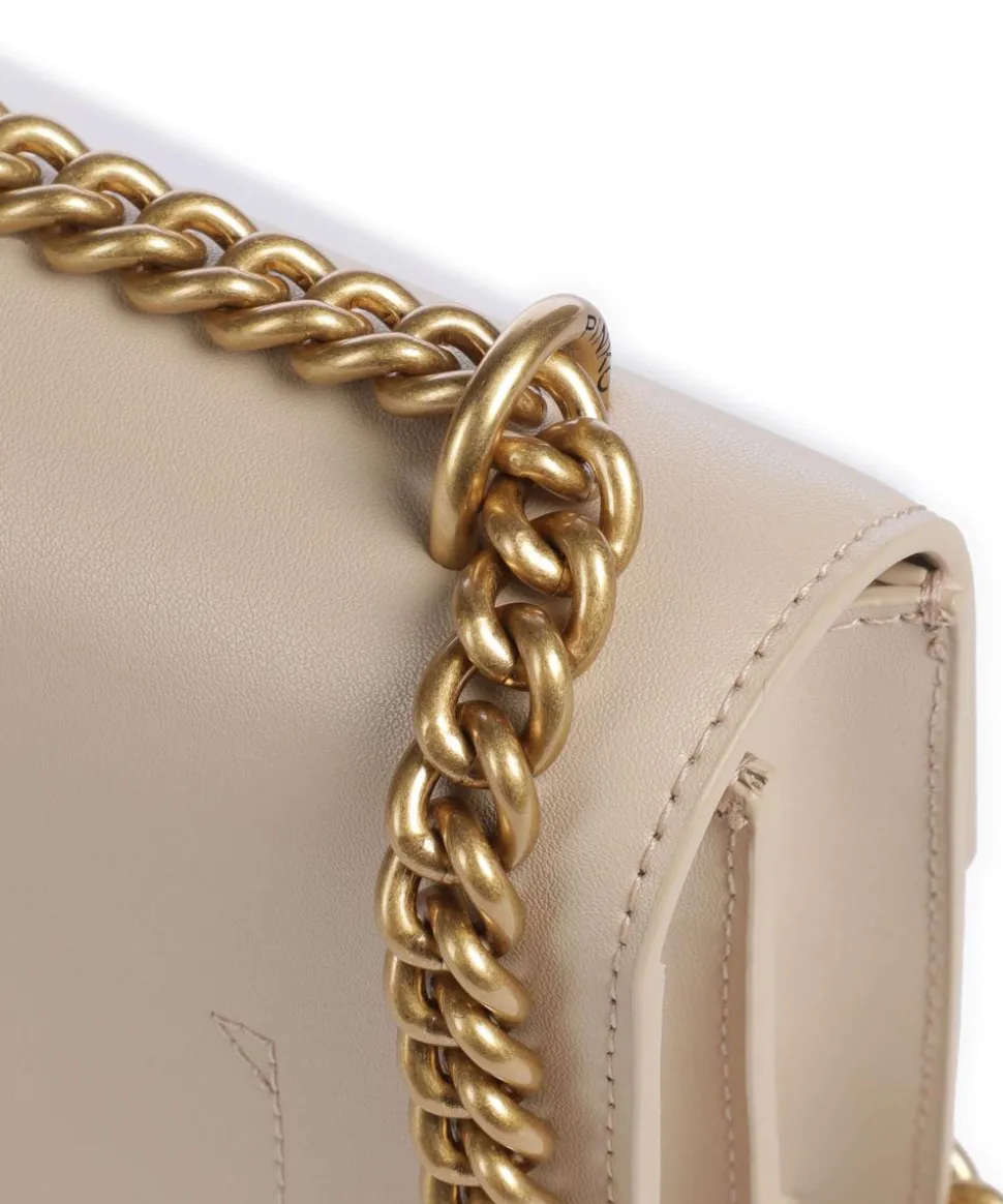 Love One Mini Schultertasche fein genarbtes Rindsleder beige