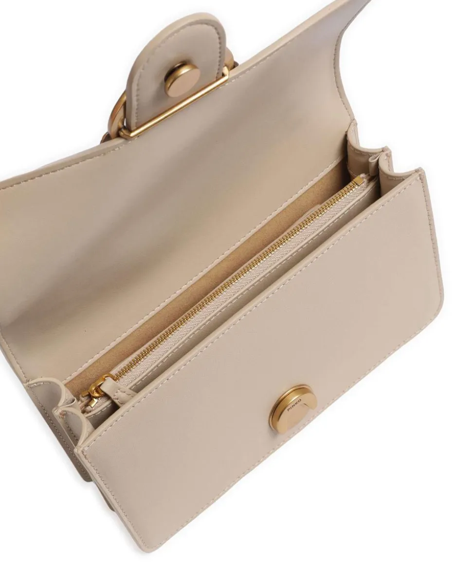 Love One Mini Schultertasche fein genarbtes Rindsleder beige