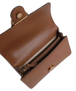 Love One Mini Schultertasche fein genarbtes Rindsleder braun