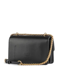 Love One Mini Schultertasche fein genarbtes Rindsleder schwarz