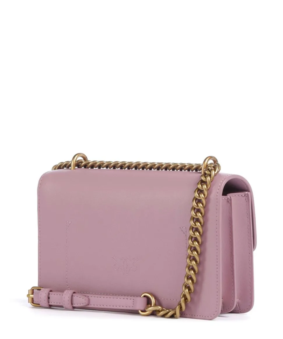 Love One Mini Schultertasche fein genarbtes Rindsleder rosa