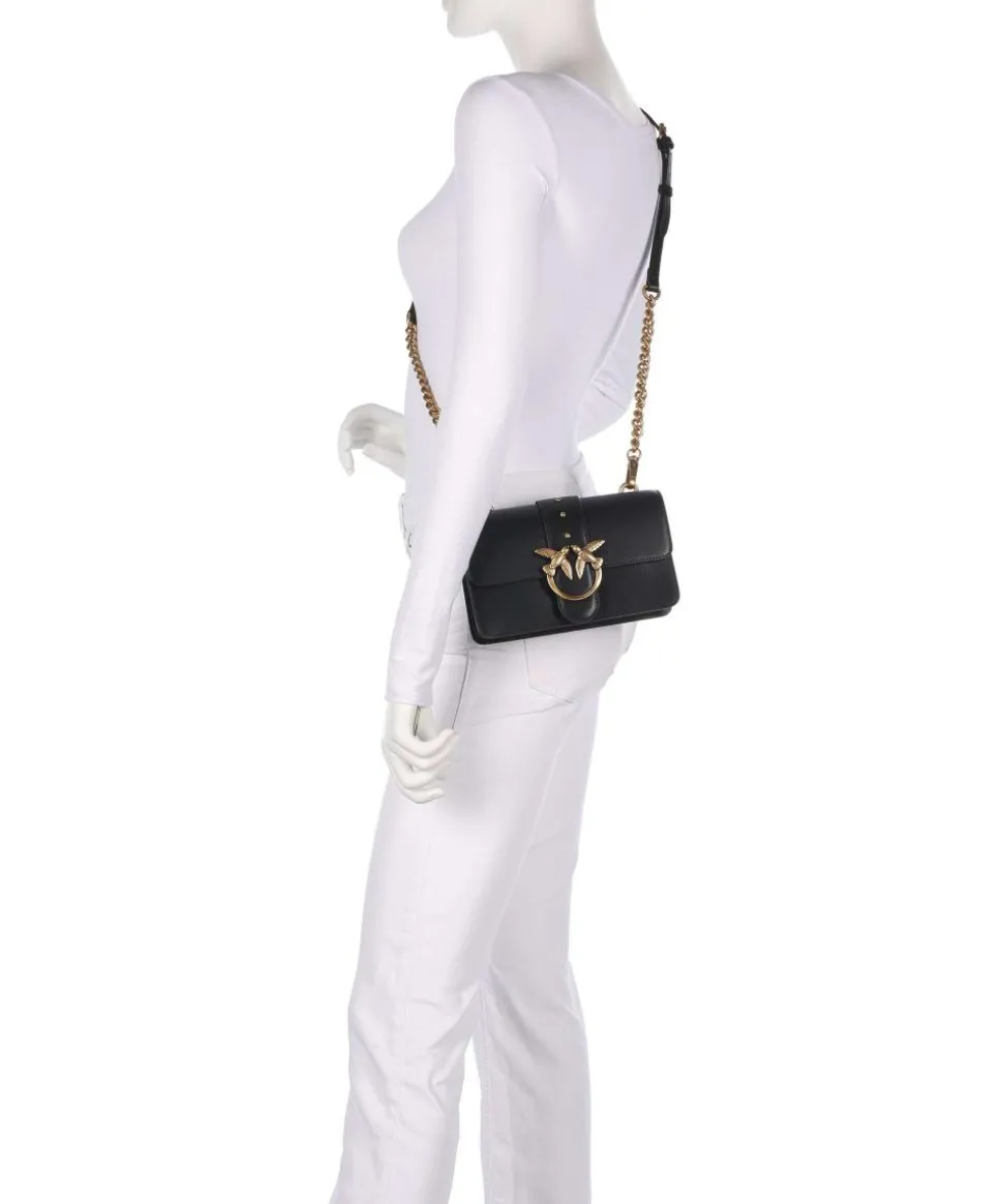 Love One Mini Umhängetasche fein genarbtes Kalbsleder schwarz