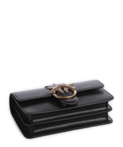 Love One Mini Umhängetasche fein genarbtes Kalbsleder schwarz