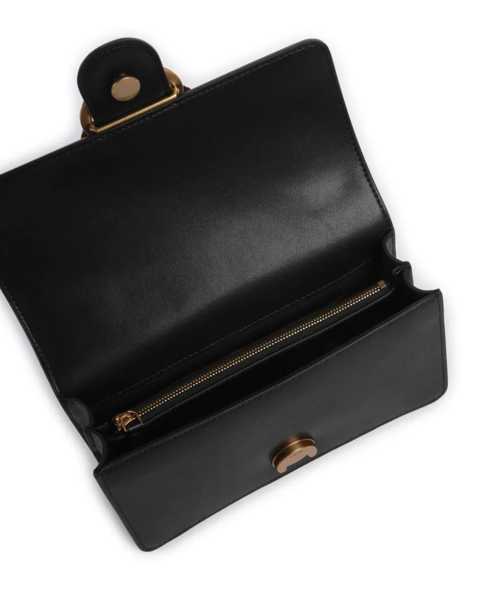 Love One Mini Umhängetasche fein genarbtes Kalbsleder schwarz