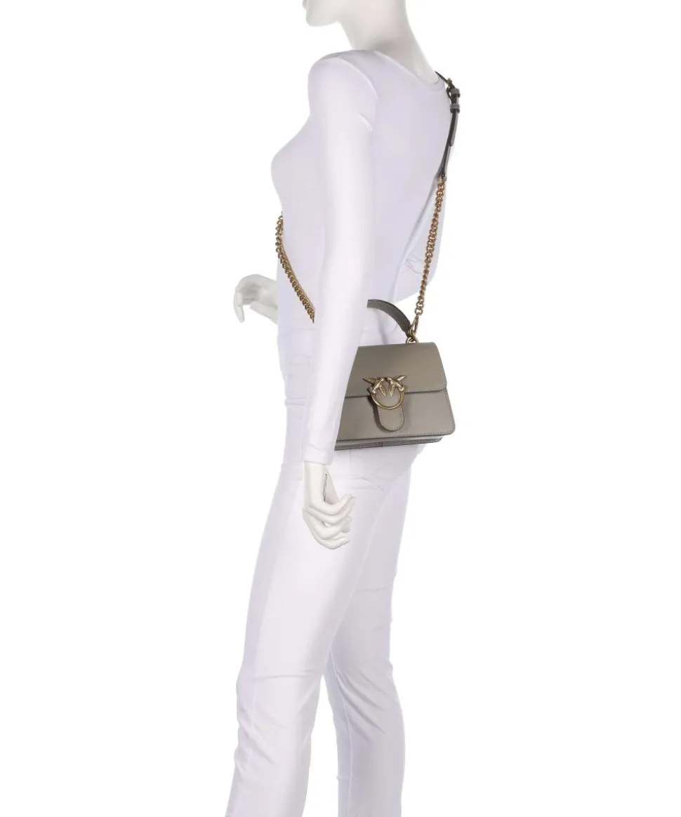 Love One Mini Umhängetasche fein genarbtes Rindsleder grau