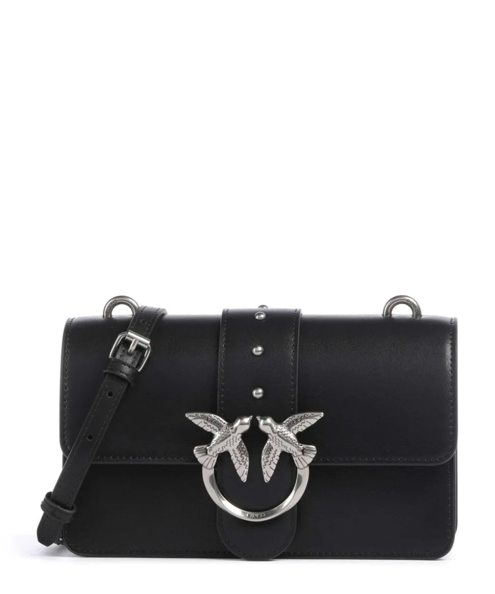 Love One Mini Umhängetasche fein genarbtes Kalbsleder schwarz