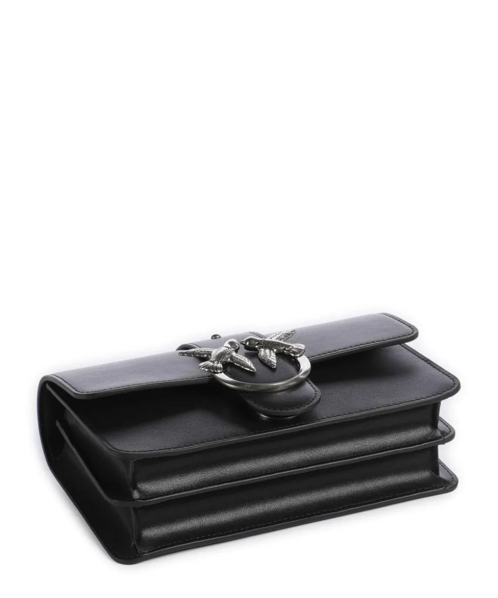 Love One Mini Umhängetasche fein genarbtes Kalbsleder schwarz