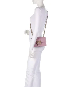 Love One Mini Umhängetasche fein genarbtes Kalbsleder violett