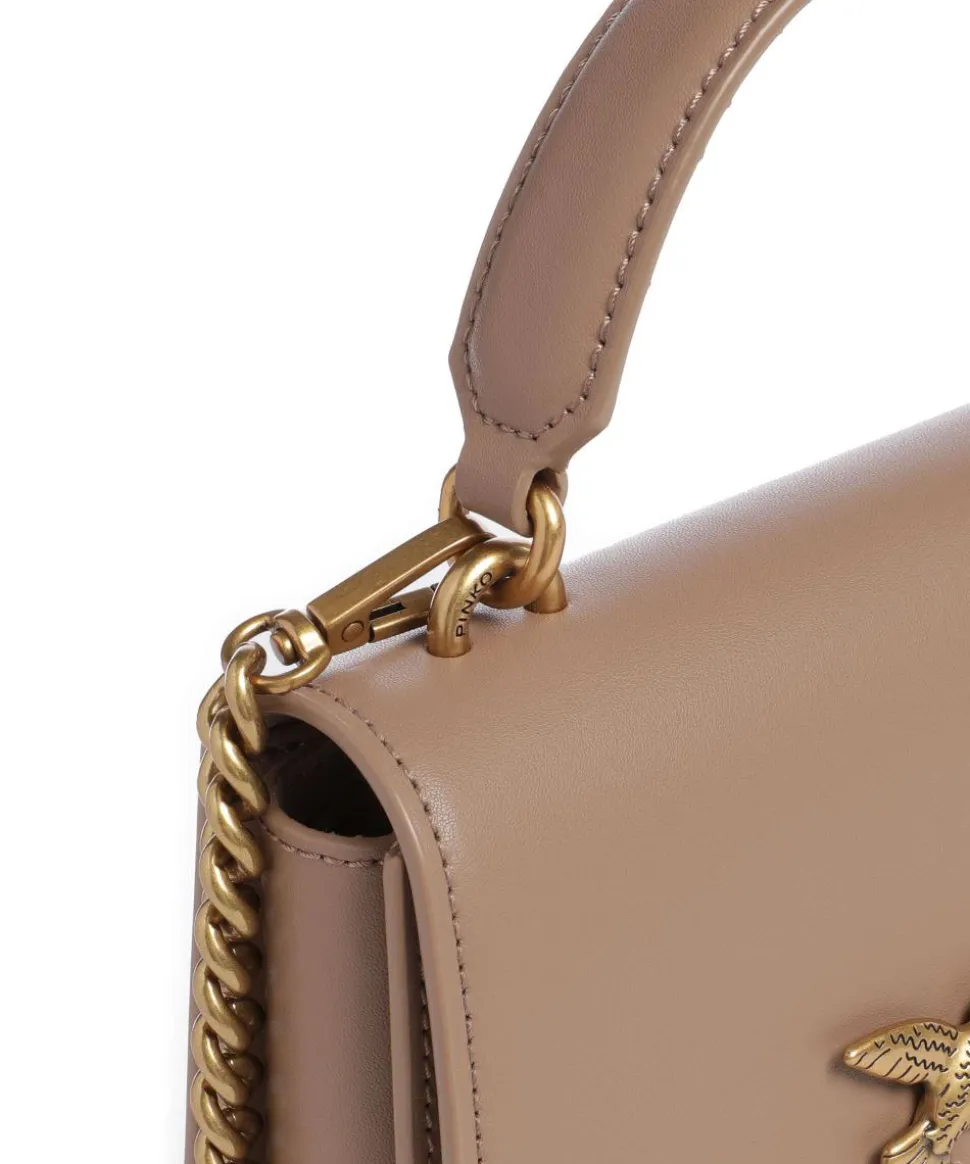 Love One Mini Umhängetasche fein genarbtes Rindsleder braun