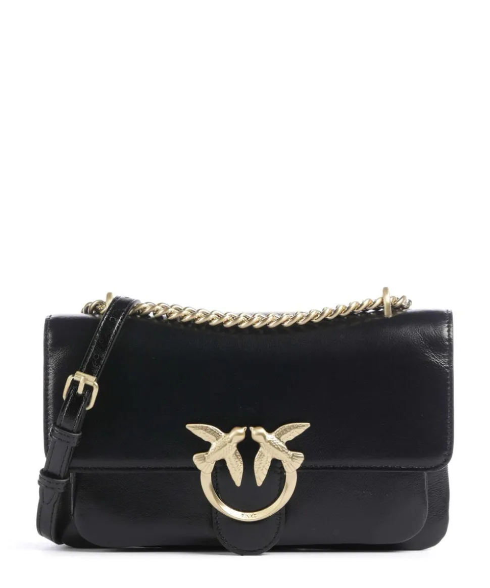 Love One Soft Mini Schultertasche fein genarbtes Kalbsleder schwarz