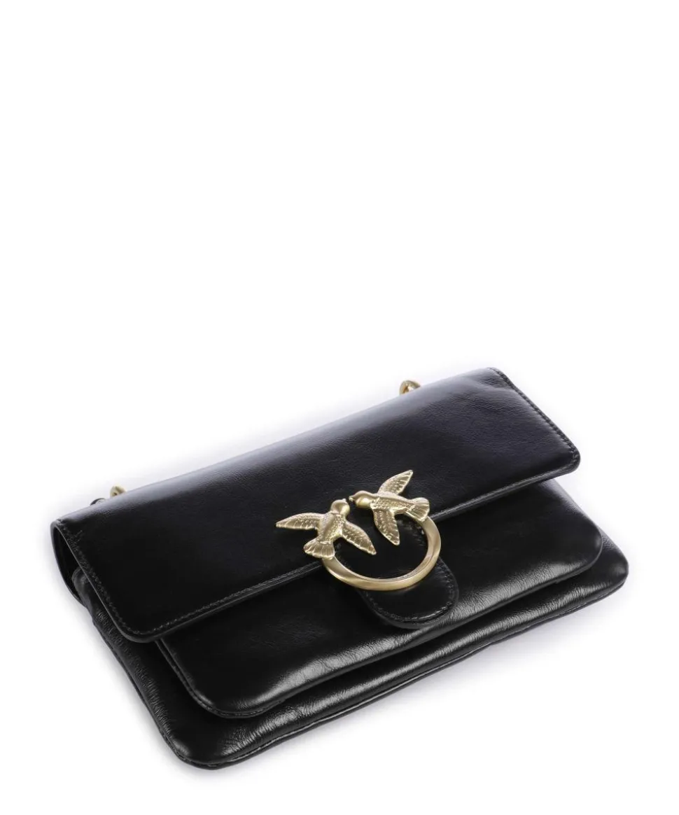 Love One Soft Mini Schultertasche fein genarbtes Kalbsleder schwarz