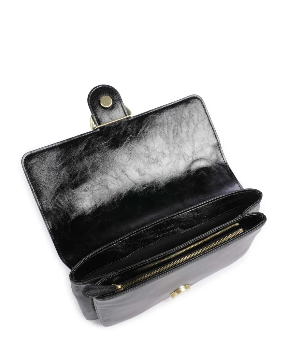 Love One Soft Mini Schultertasche fein genarbtes Kalbsleder schwarz