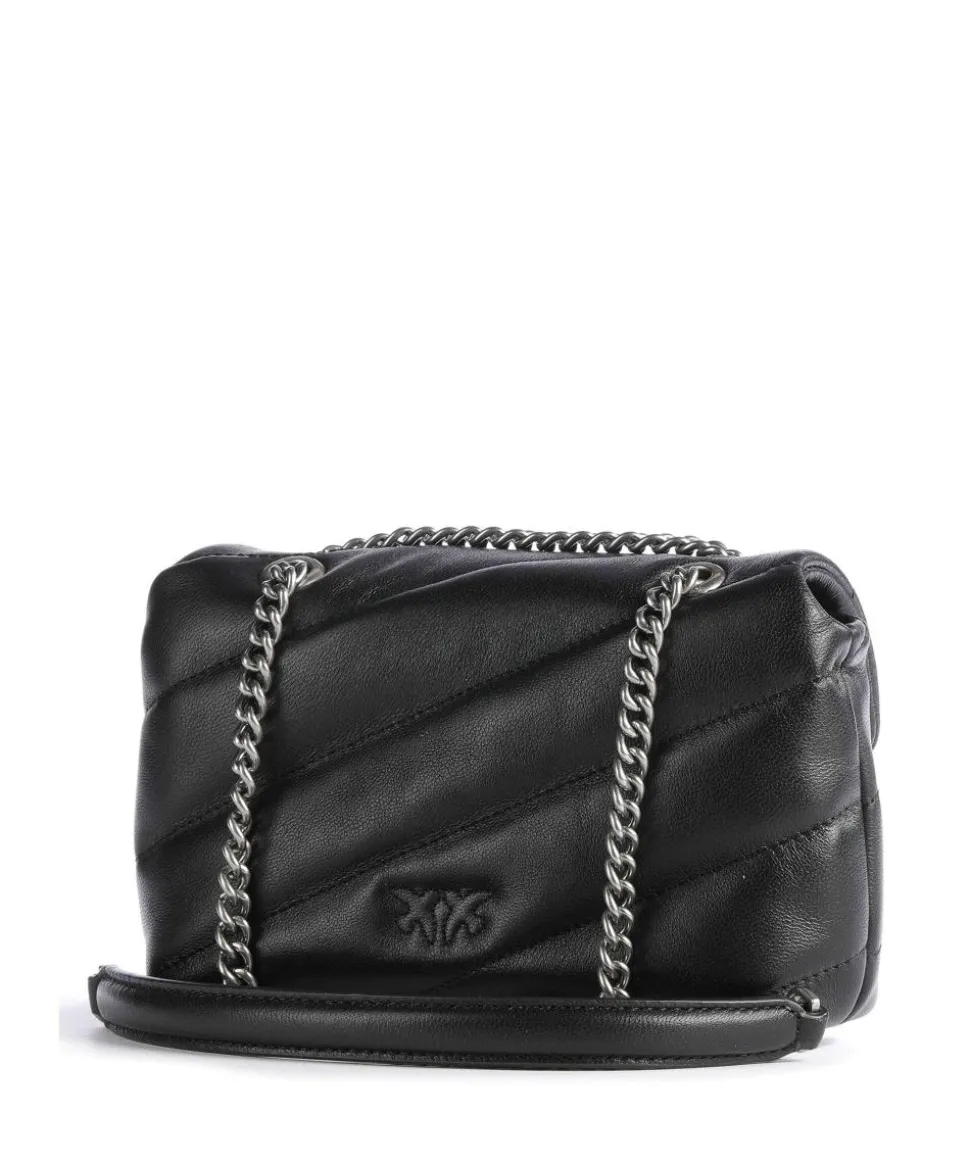 Love Puff Baby Schultertasche Schafsleder schwarz