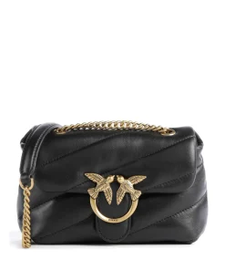 Love Puff Baby Schultertasche Schafsleder schwarz