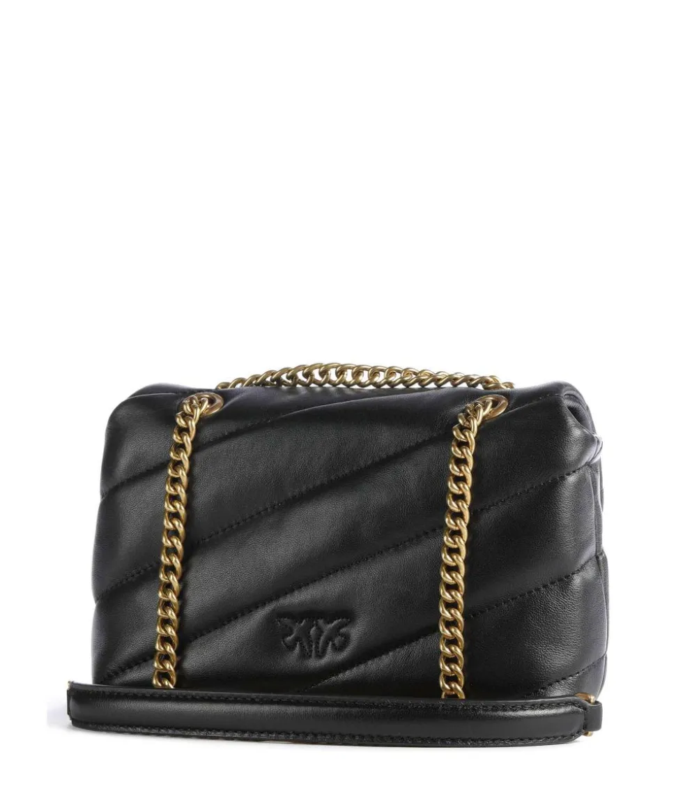 Love Puff Baby Schultertasche Schafsleder schwarz