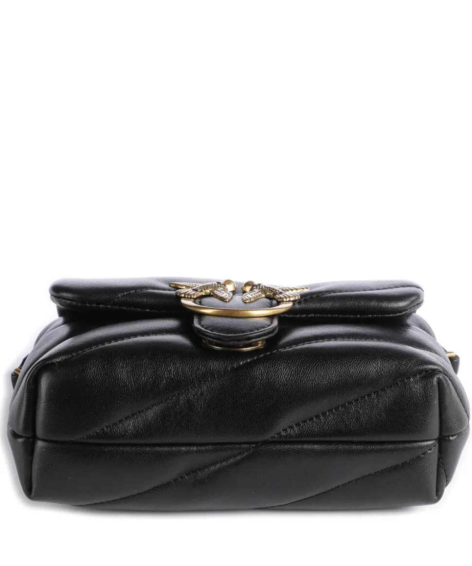 Love Puff Baby Schultertasche Schafsleder schwarz