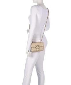 Love Puff Baby Schultertasche Schafsleder beige