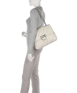 Love Puff Big Schultertasche Schafsleder elfenbein