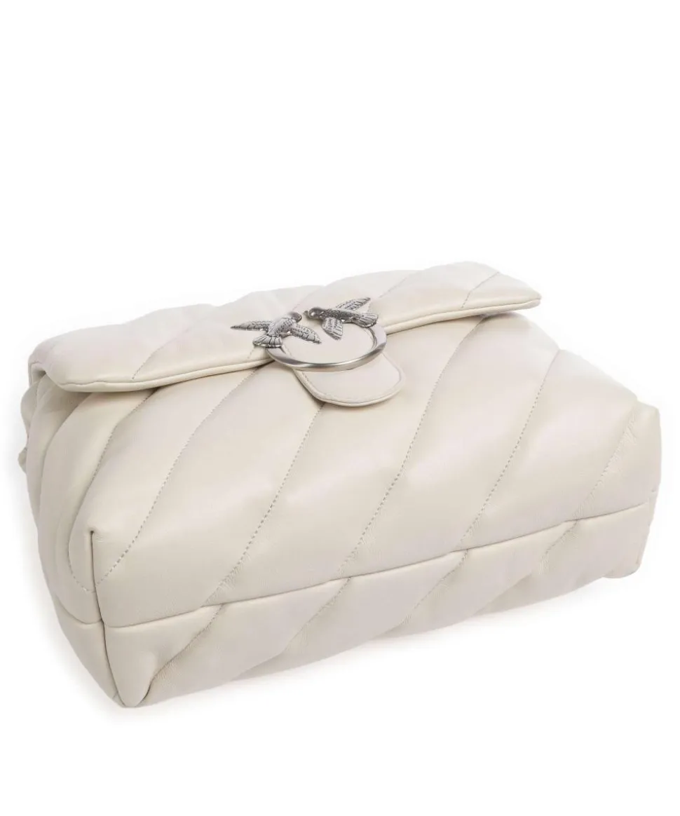 Love Puff Big Schultertasche Schafsleder elfenbein