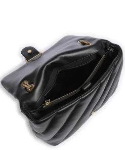 Love Puff Big Schultertasche Schafsleder schwarz