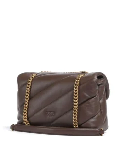 Love Puff Classic Schultertasche Schafsleder dunkelbraun