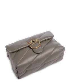 Love Puff Classic Schultertasche Schafsleder taupe