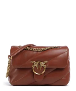 Love Puff Classic Schultertasche Schafsleder braun