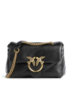 Love Puff Mini Schultertasche Schafsleder schwarz