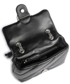 Love Puff Mini Schultertasche Schafsleder schwarz