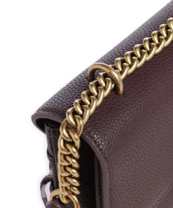 Love Soft Mini Schultertasche genarbtes Leder wein