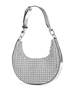 Lua Schultertasche Polyester, Lederimitat silber