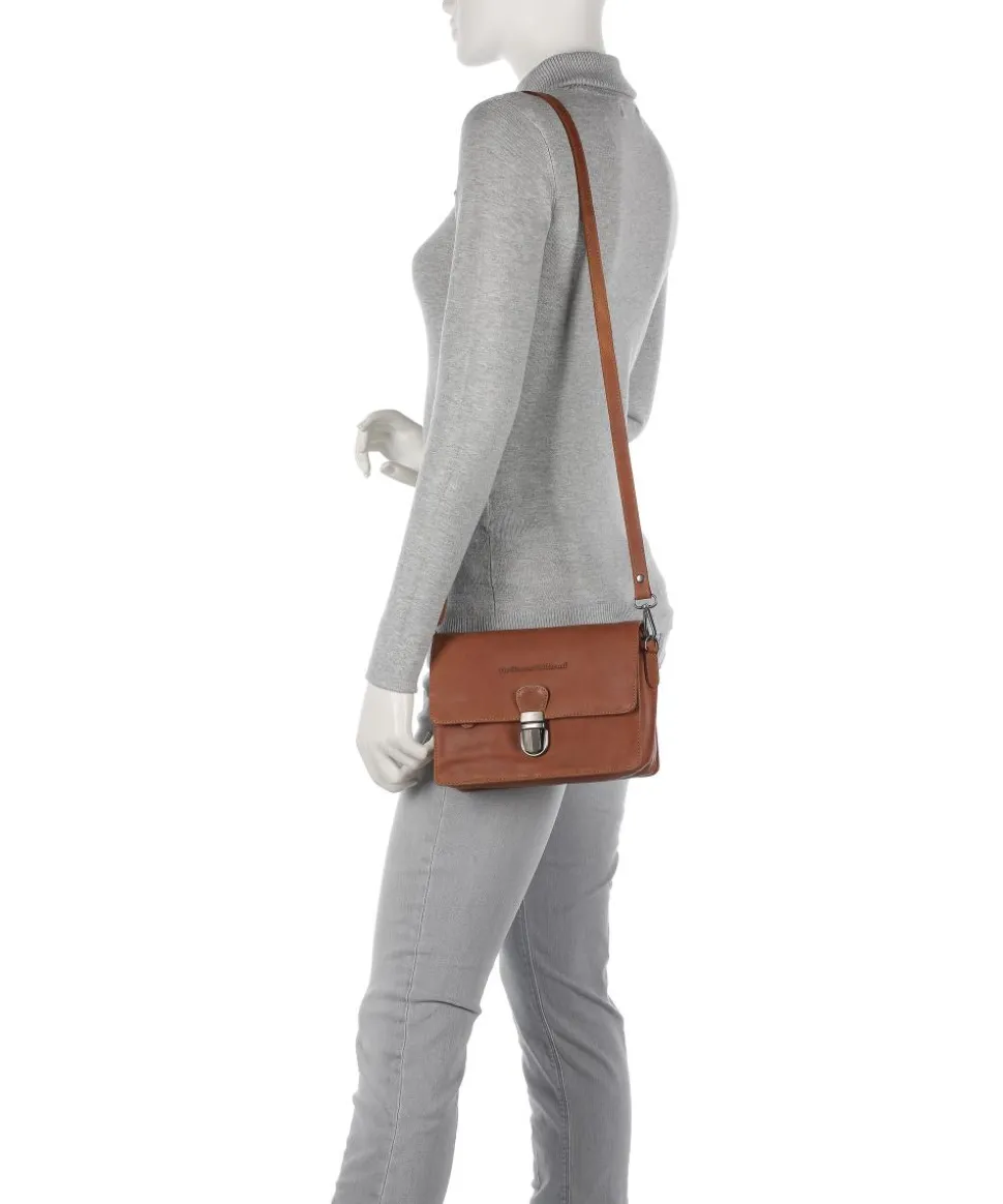 Lucca Umhängetasche Pull-Up Rindsleder cognac