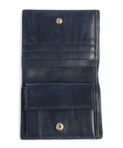 Lucrezia RFID Geldbörse fein genarbtes Rindsleder dunkelblau
