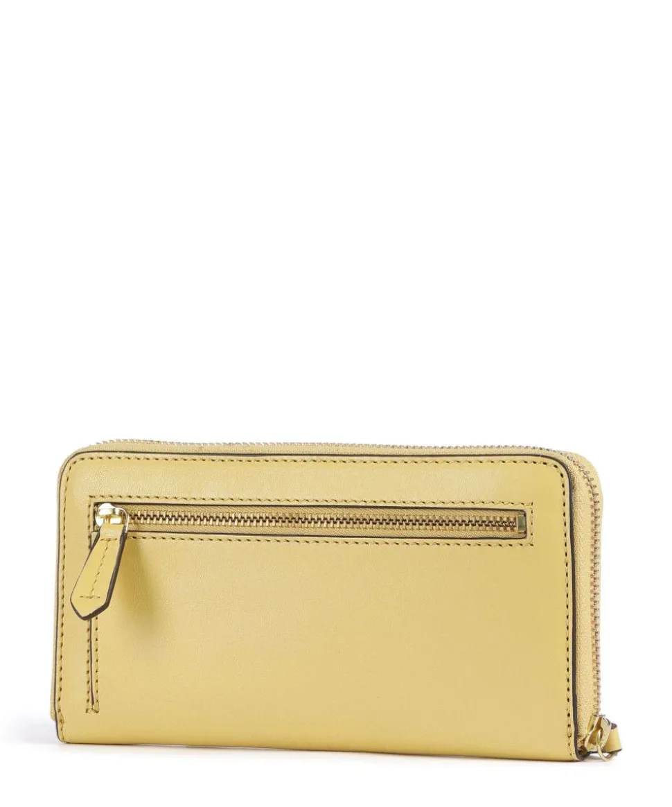 Lucrezia RFID Geldbörse glattes Rindsleder gelb