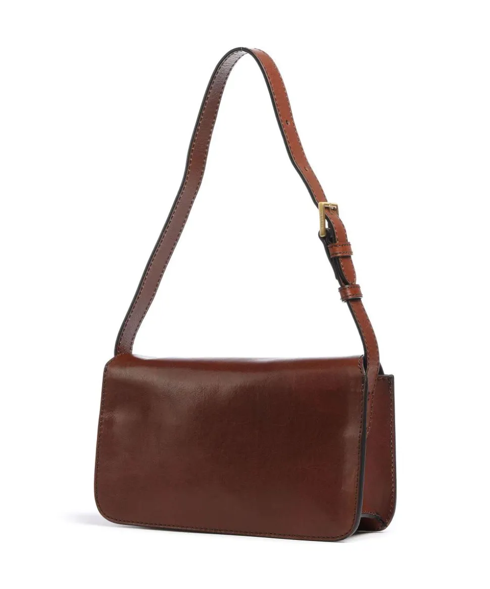 Lucrezia Schultertasche fein genarbtes Rindsleder braun