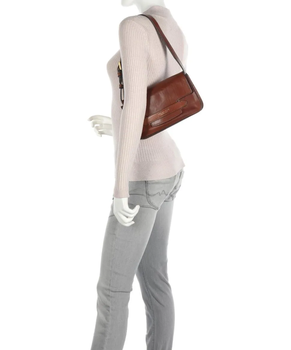 Lucrezia Schultertasche fein genarbtes Rindsleder braun