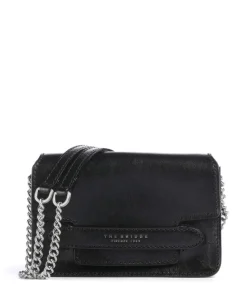 Lucrezia Schultertasche fein genarbtes Rindsleder schwarz