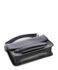 Lucrezia Schultertasche fein genarbtes Rindsleder schwarz