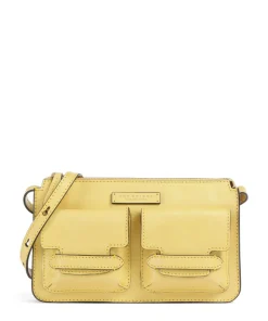 Lucrezia Umhängetasche fein genarbtes Rindsleder gelb