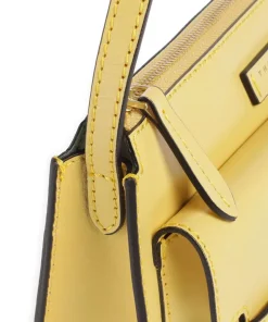 Lucrezia Umhängetasche fein genarbtes Rindsleder gelb