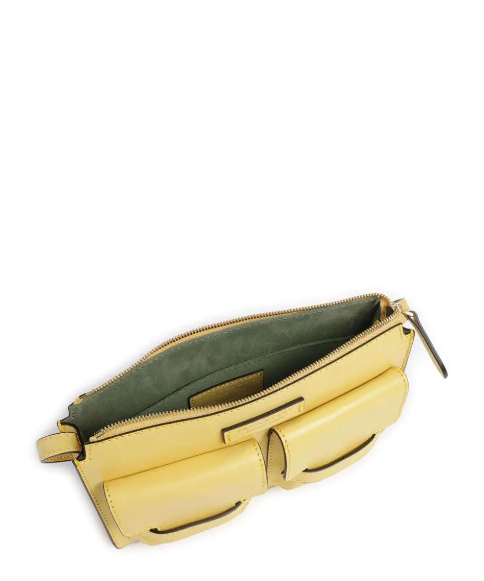 Lucrezia Umhängetasche fein genarbtes Rindsleder gelb