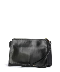 Lucrezia Umhängetasche fein genarbtes Rindsleder schwarz