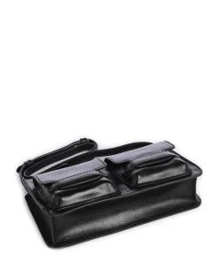 Lucrezia Umhängetasche fein genarbtes Rindsleder schwarz