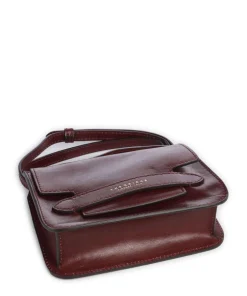 Lucrezia Umhängetasche fein genarbtes Rindsleder dunkelrot