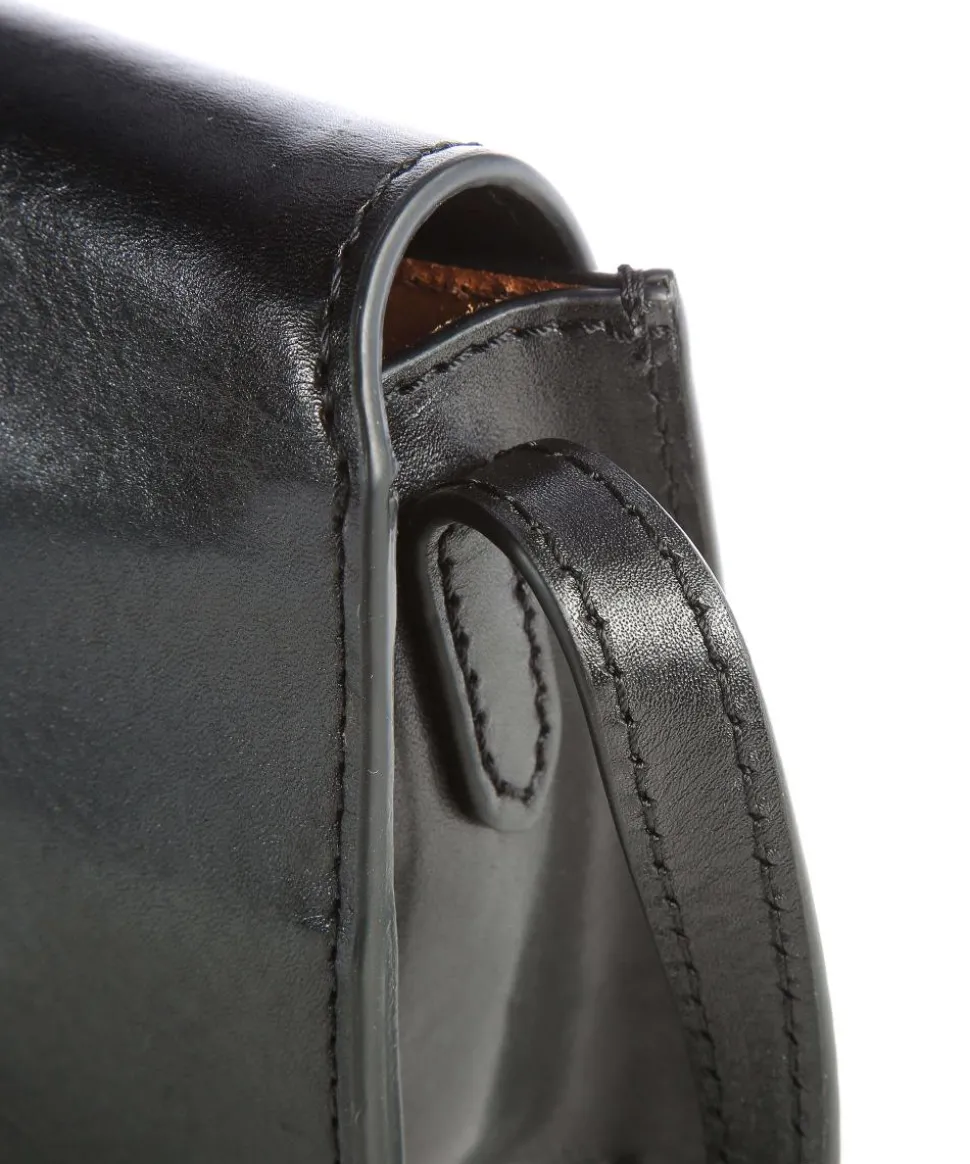 Lucrezia Umhängetasche fein genarbtes Rindsleder schwarz